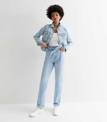 Tall Bright Blue Paperbag High Waist Dayna Tapered Jeans
