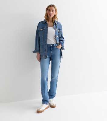 Blue Anica Long Straight Comfort Stretch Jeans