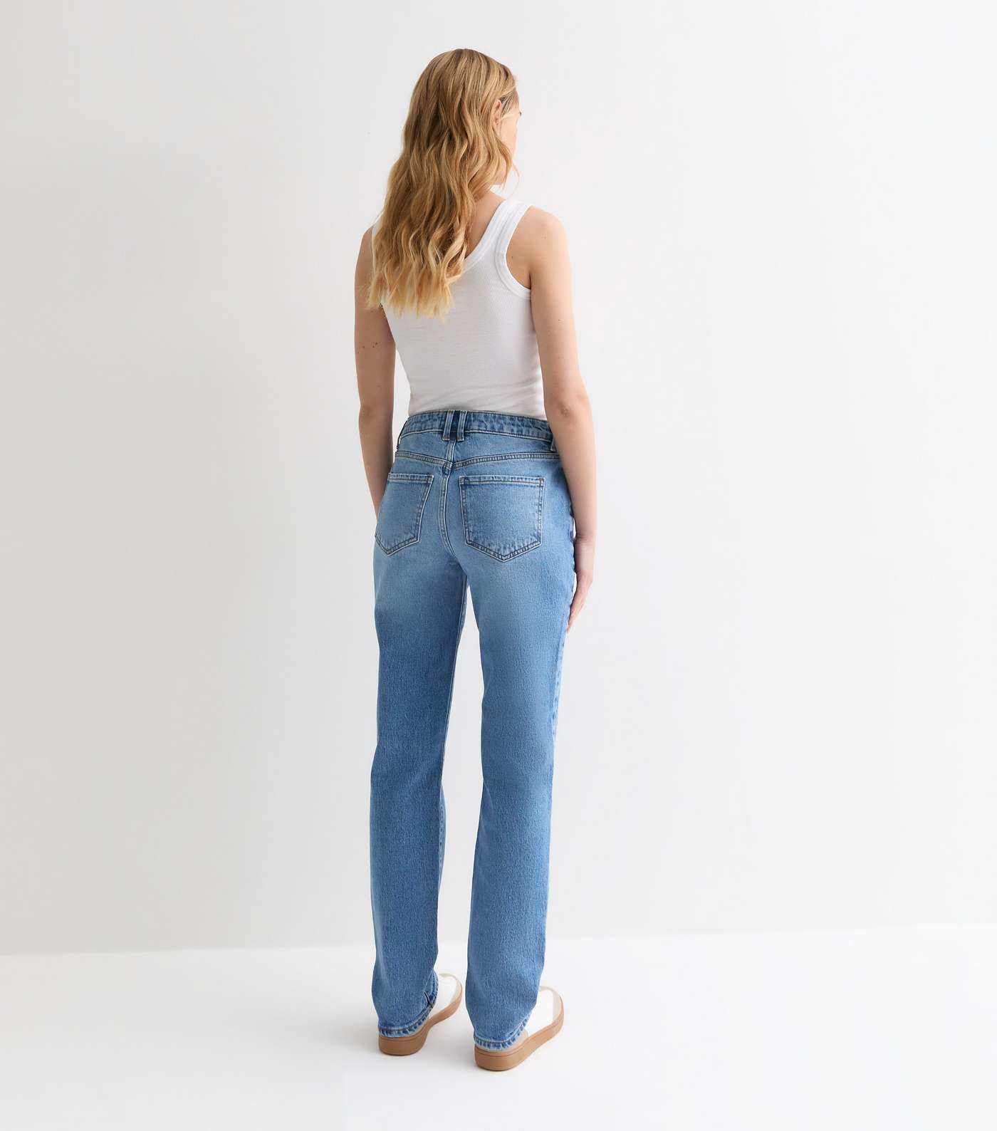 Blue Anica Long Straight Comfort Stretch Jeans Image 6