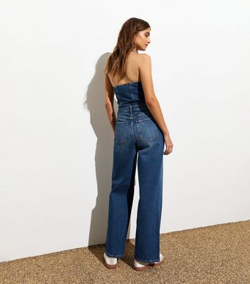 Blue Adalae High-Waist Wide Leg Jeans New Look