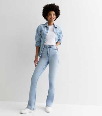 Tall Pale Blue Waist Enhance Quinn Bootcut Jeans