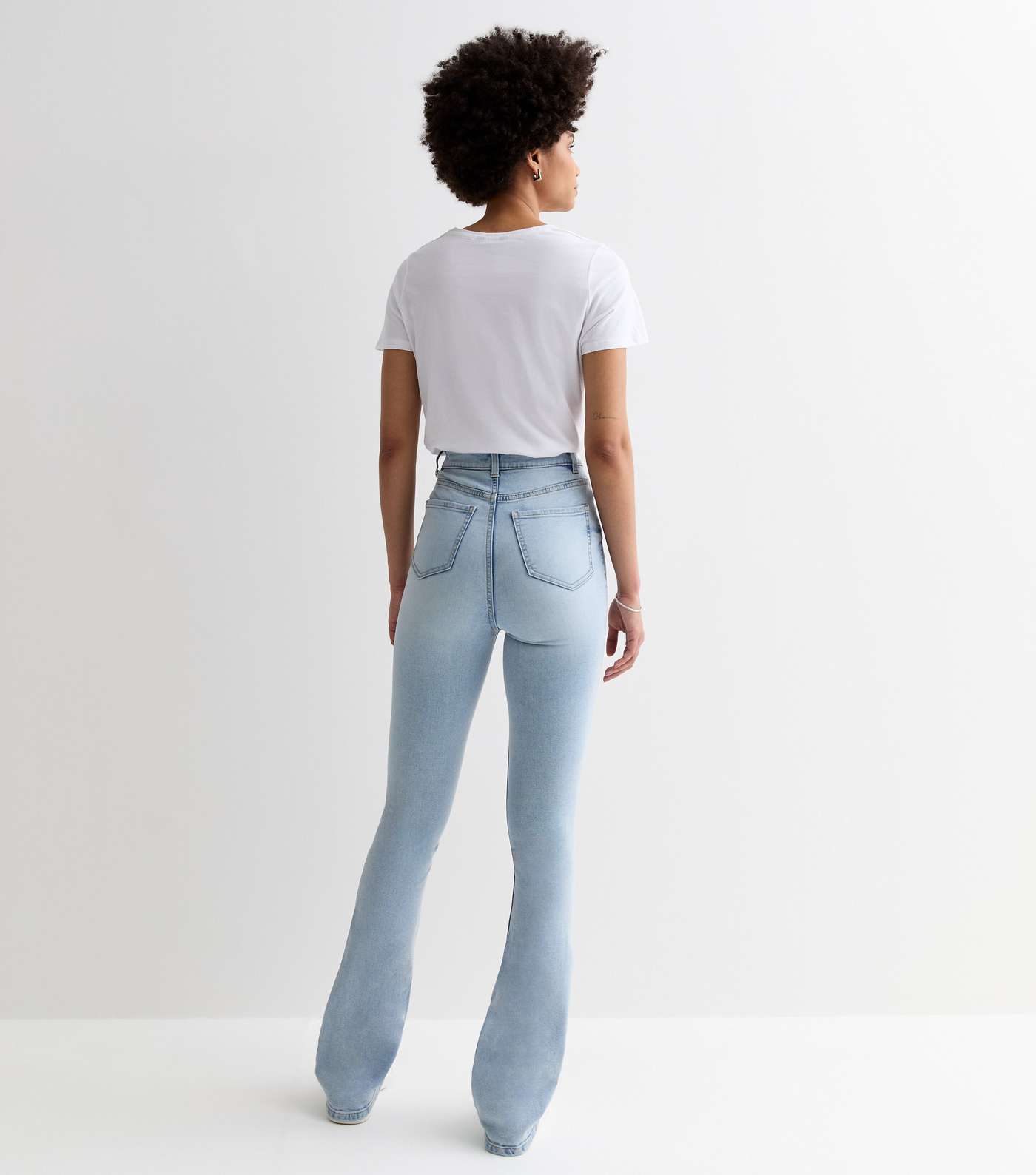 Tall Pale Blue Waist Enhance Quinn Bootcut Jeans Image 6
