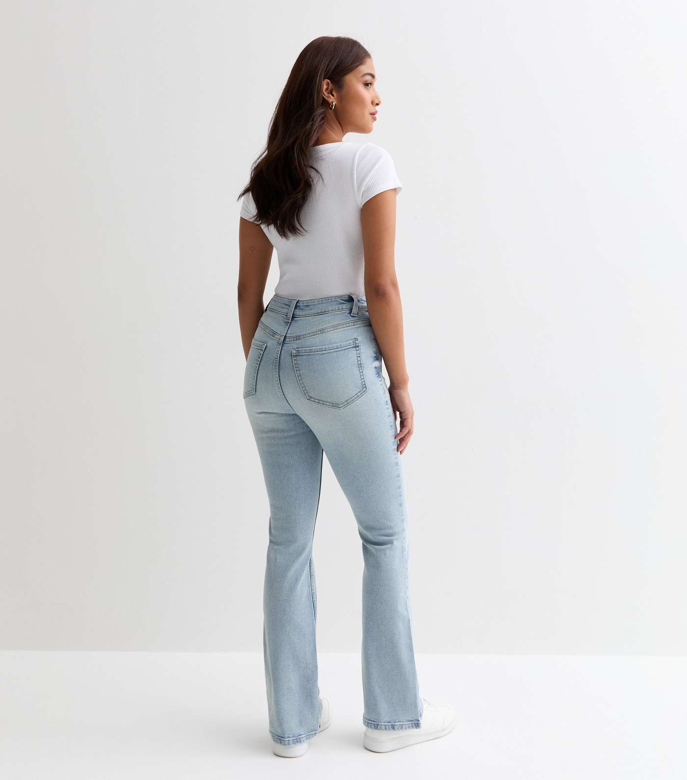 Petite Pale Blue Bootcut Jeans Image 5