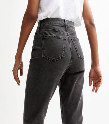 Tall Washed Black Hannah Straight Leg Jeans New Look