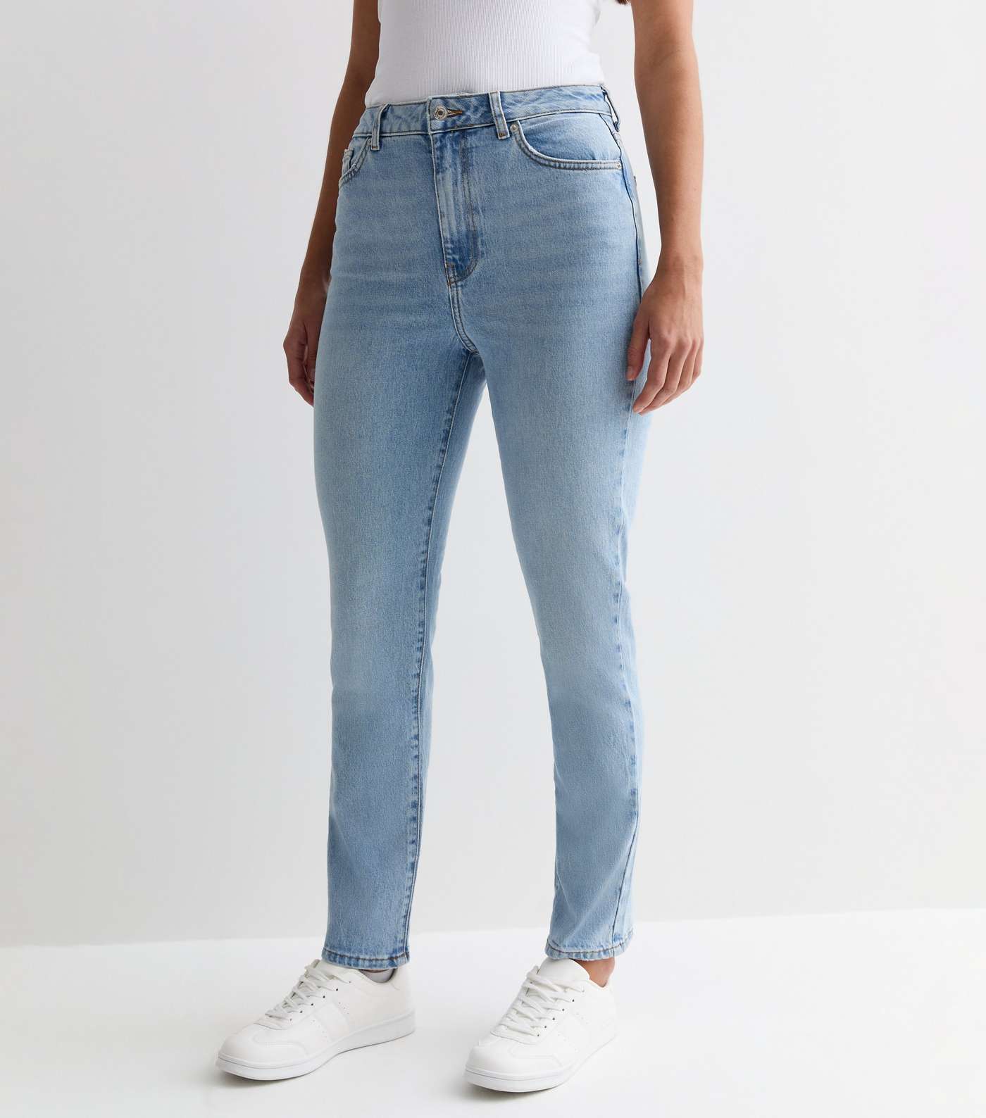 Tall Blue Ankle Grazing Hannah Straight Leg Jeans Image 5
