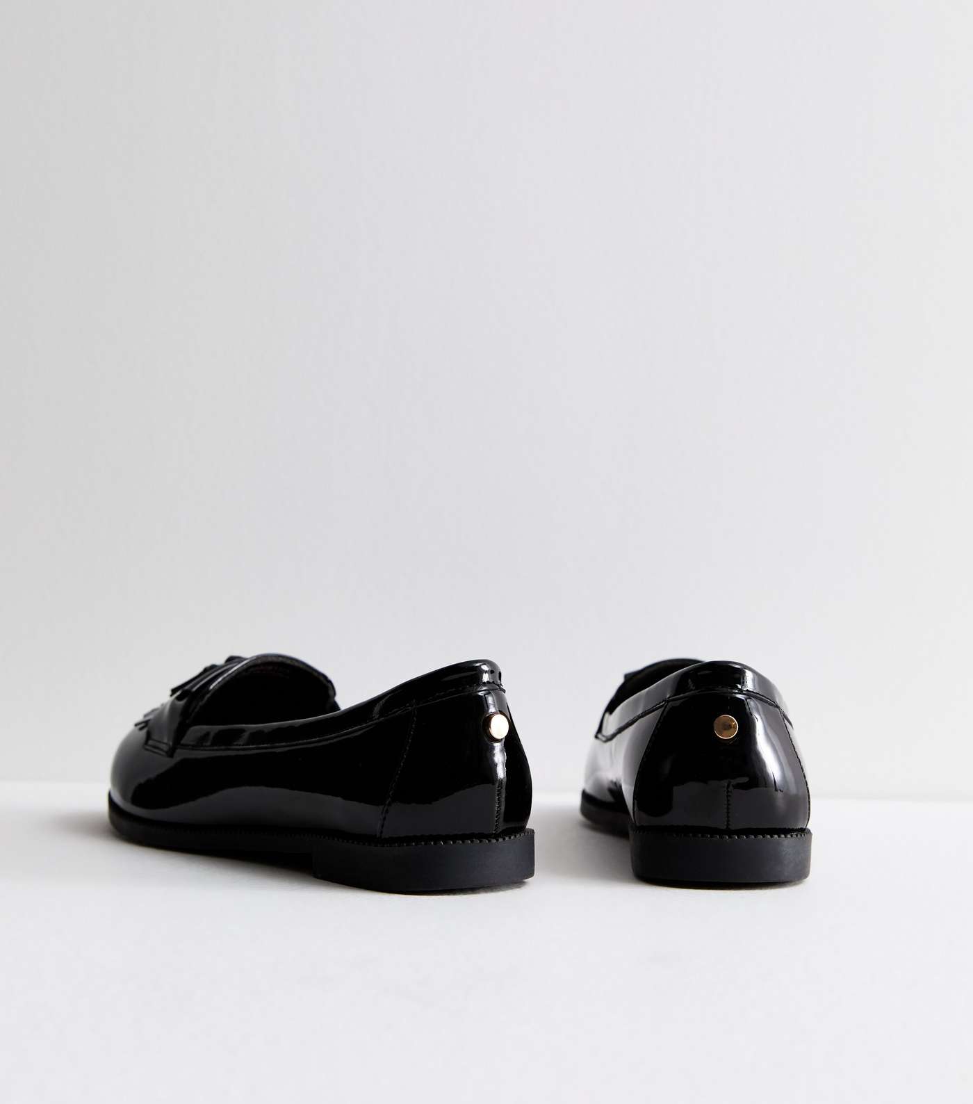 Extra Wide Fit Black Patent Loafers Image 4