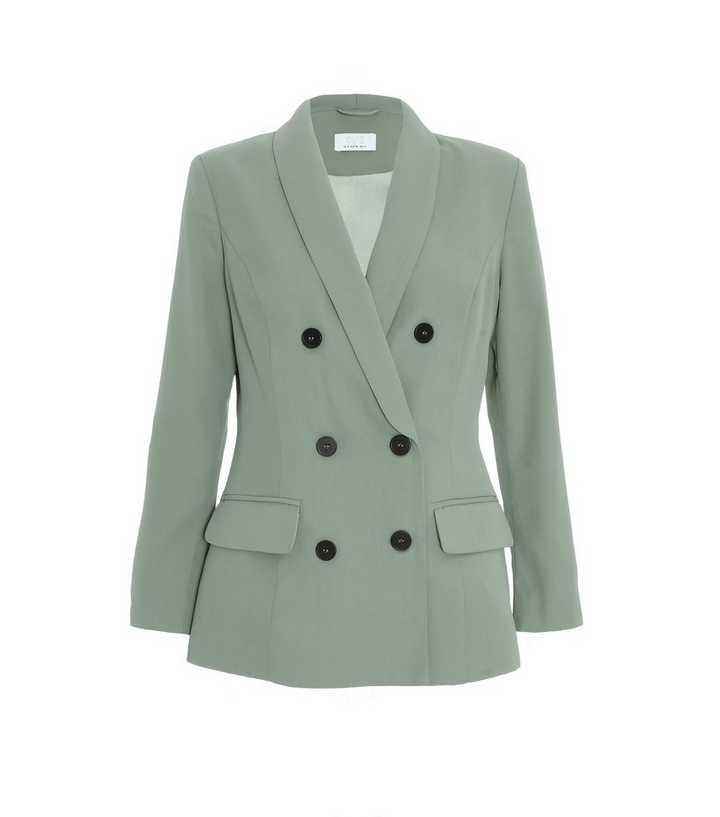 Vila Petite Exclusive tailored suit blazer in mint green