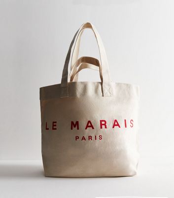 La Marais Cotton Tote Bag New Look