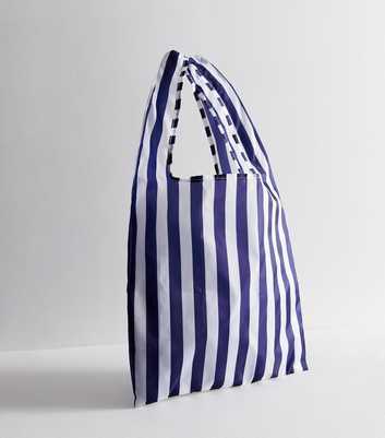 Stripe Packable Shopper Tote Bag 