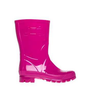 JUJU Bright Pink Calf Jelly Boots
