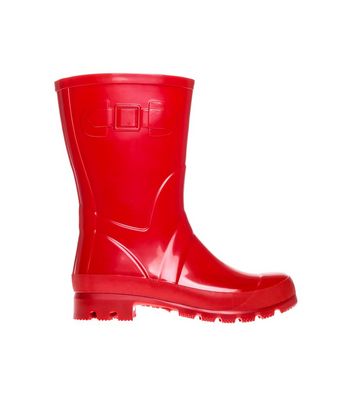 Red calf sale high boots