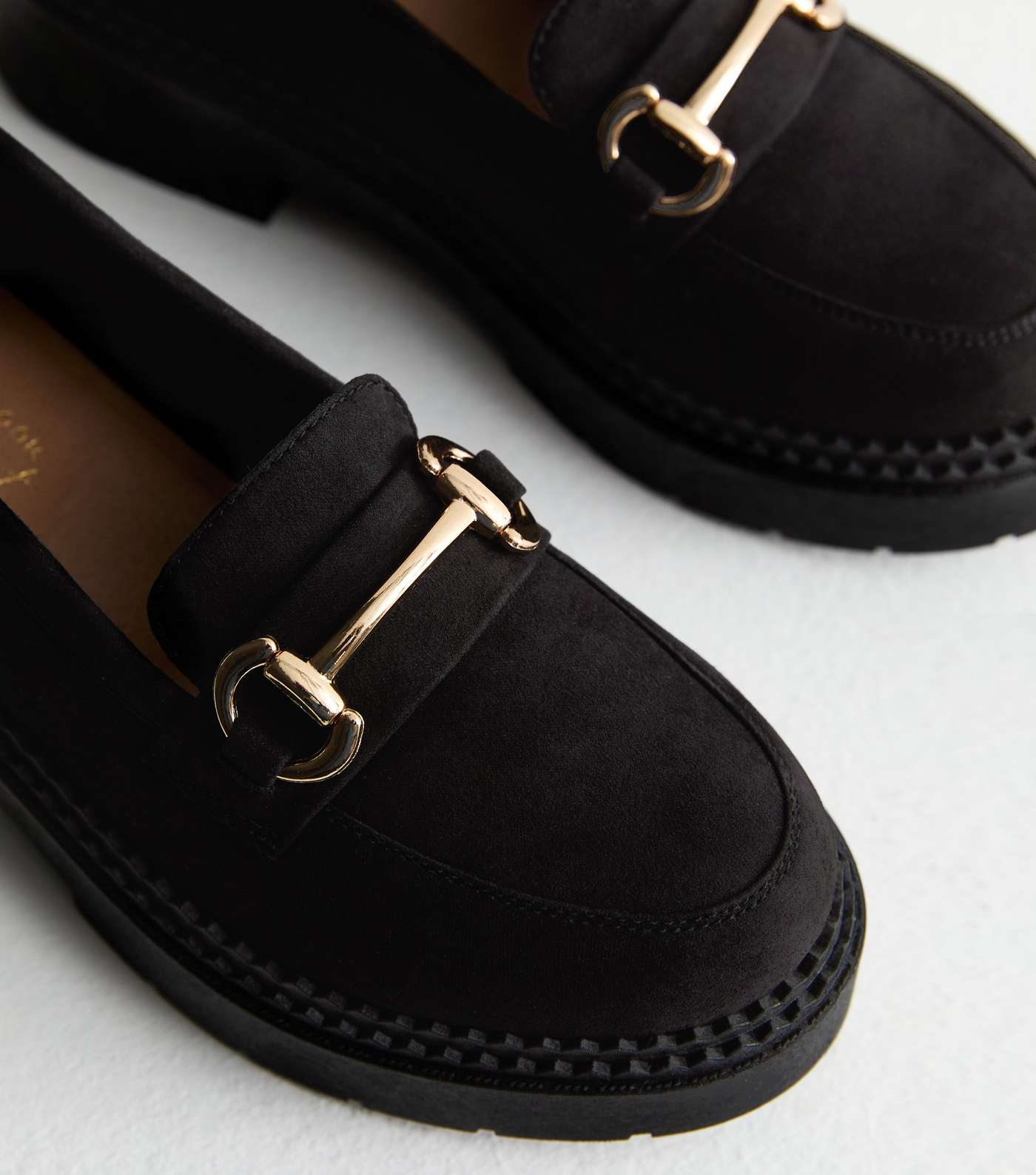 Black Suedette Snaffle Chunky Loafers Image 5