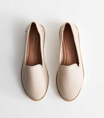 Off White Leather-Look Chunky Loafers