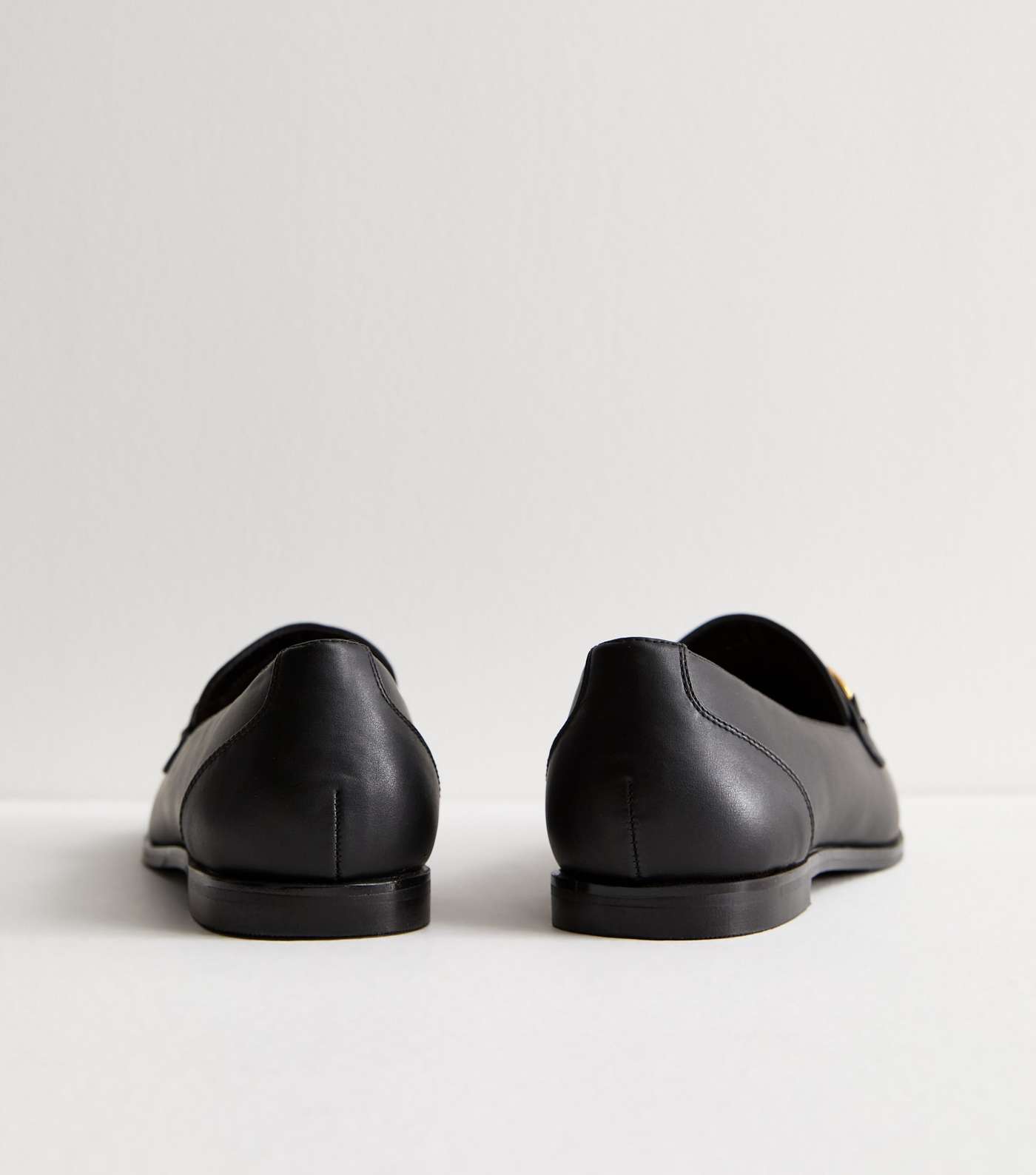 Black Leather-Look Tassel Snaffle Loafers Image 4