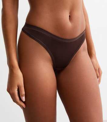 Brown Smooth Thong 