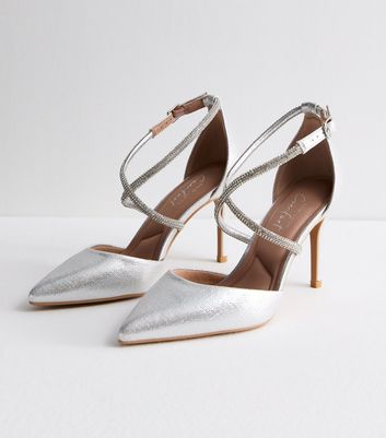 New look heels silver online