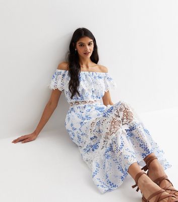 Blue vanilla shop lace dress