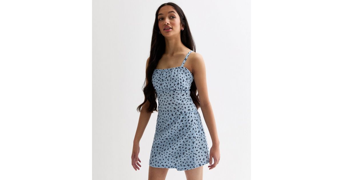 Bluezoo Girls' Multicolored Ditsy Floral Skater Dress main image 1