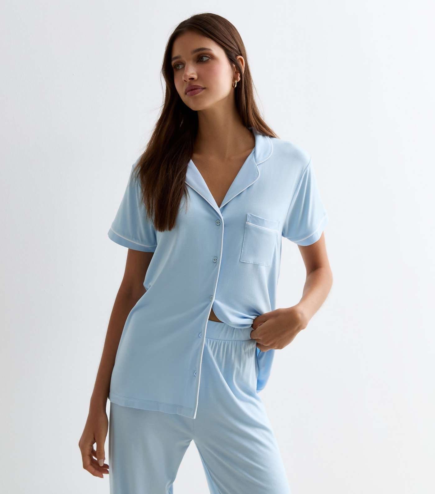 Blue Revere Trouser Pyjama Set Image 3