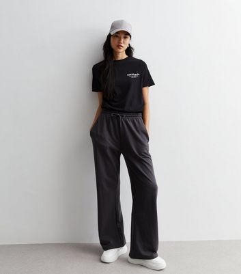 Black Cotton Los Angeles Logo Pocket TShirt New Look