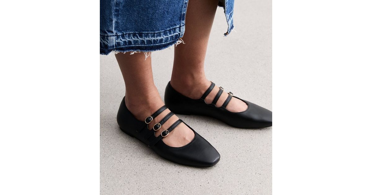 Triple Strap Mary Jane Shoes