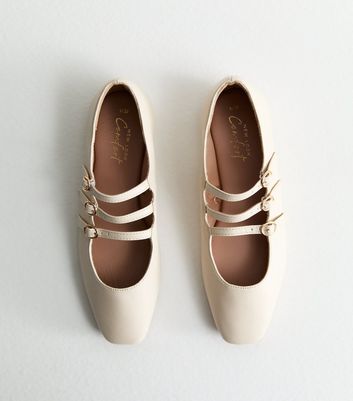 New look white outlet flat shoes