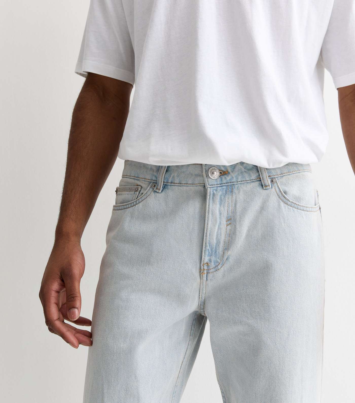 Pale Blue Relaxed Fit Jeans Image 2