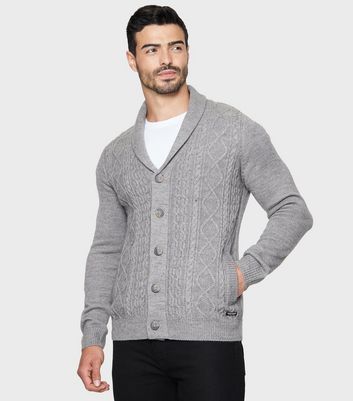 Mens cowl neck clearance cardigan