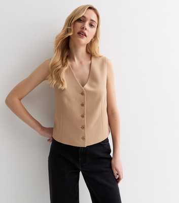 Stone Button Front Waistcoat