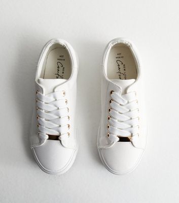 New look classic store trainer in white