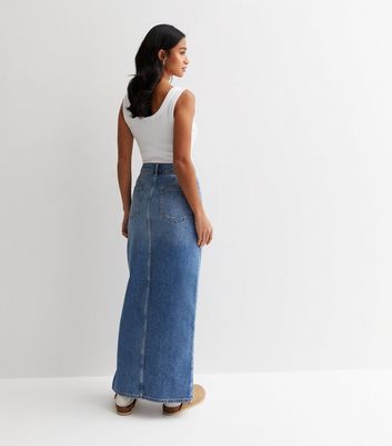 Long denim skirt outlet overalls