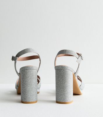 New look grey heeled sandals best sale