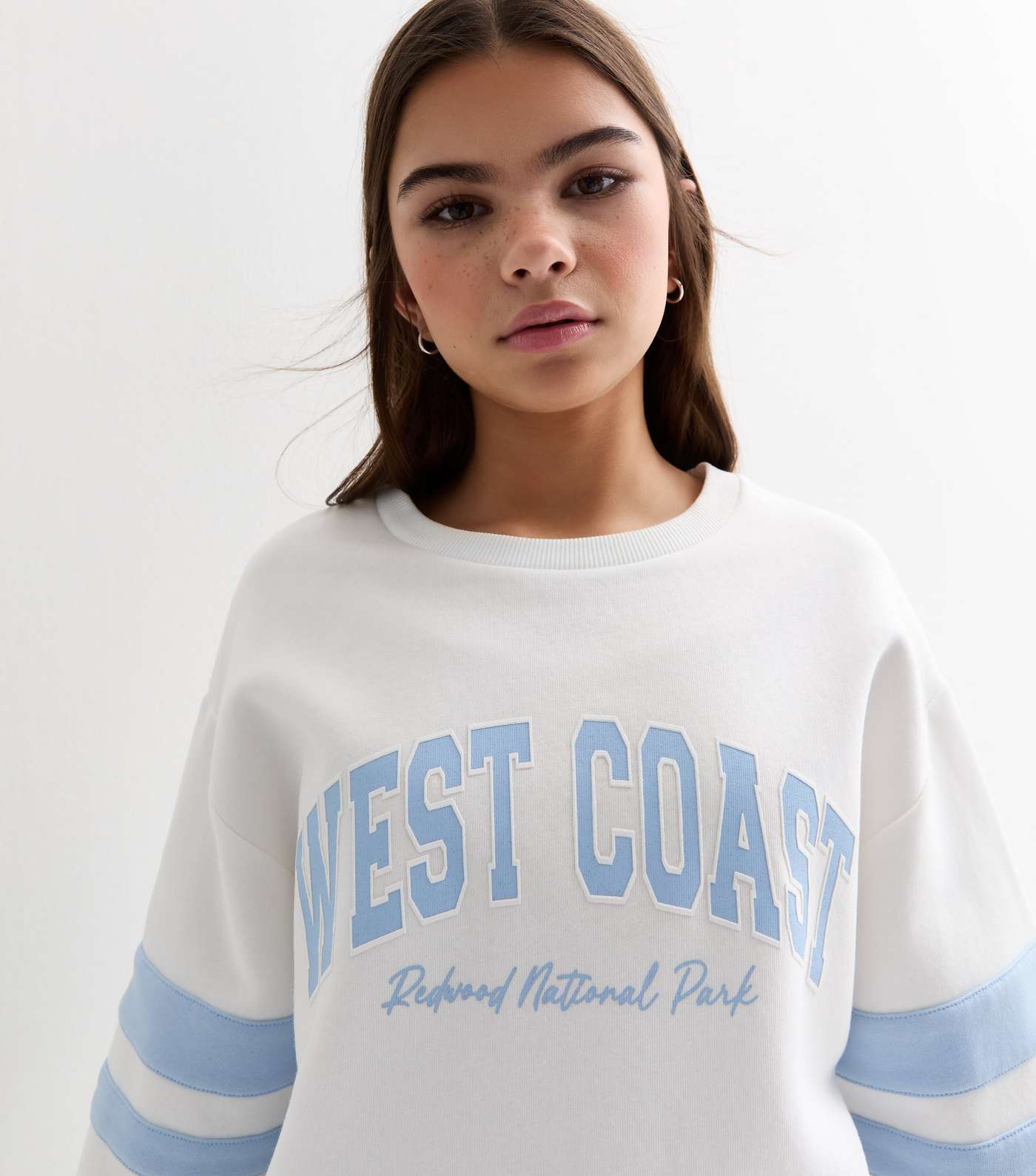 Girls Off White West Coast Logo Longline Sweatshirt Image 2