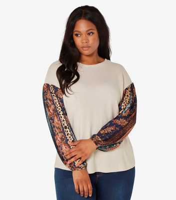 Apricot Curves Stone Patch Top