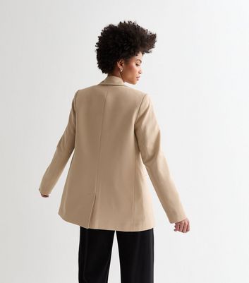 Tall Camel Double Breasted Blazer New Look
