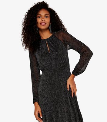 Apricot black lace on sale dress