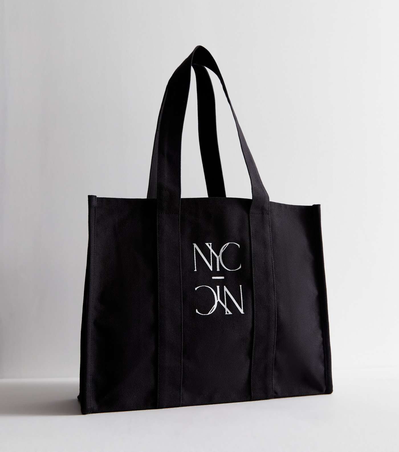 Black NYC Cotton Tote Bag