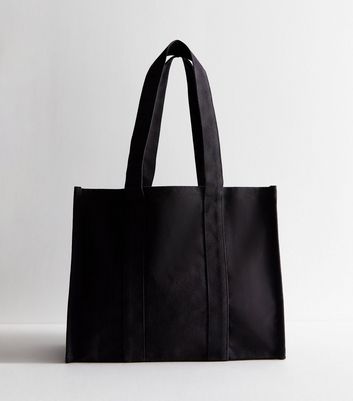 Black NYC Cotton Tote Bag New Look