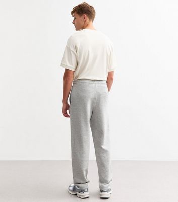 Grey Marl Straight Leg Joggers New Look