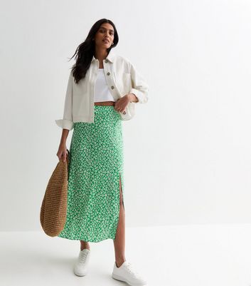 Midi skirt outlet green