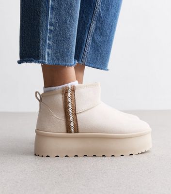 New look cream boots online