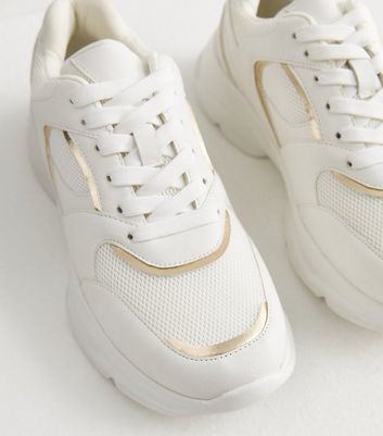 Metallic cheap chunky trainers