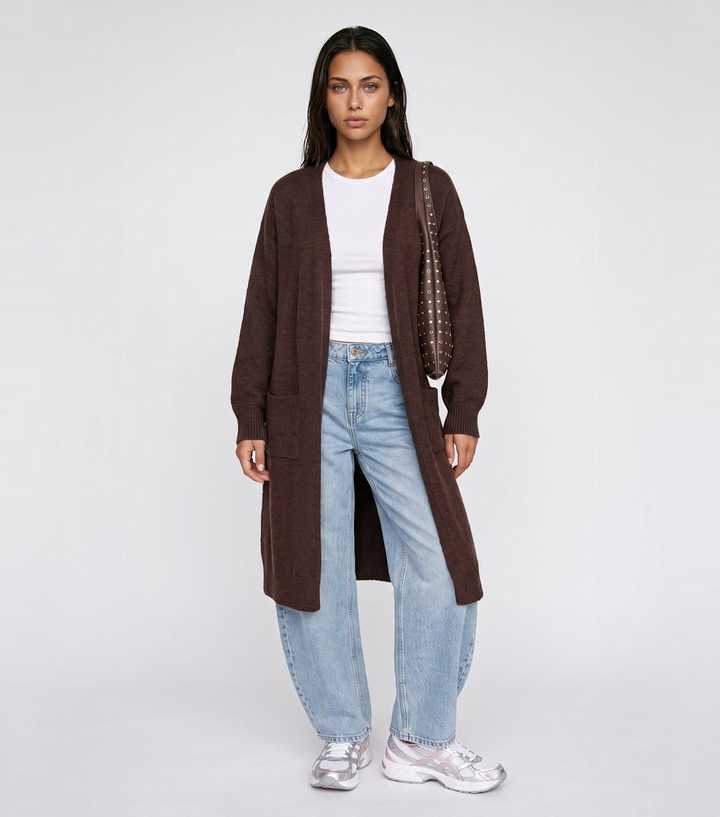 Urban Bliss Brown Knit Longline Cardigan