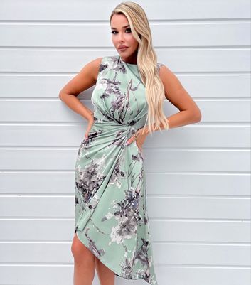 Floral mint green dress best sale