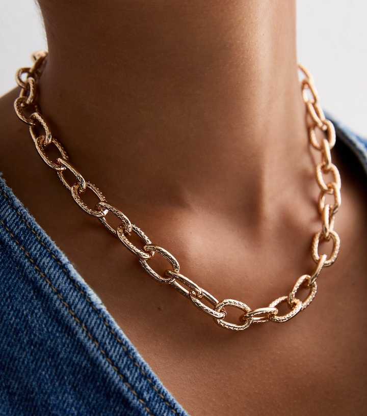 Gold Chunky Link Chain Necklace