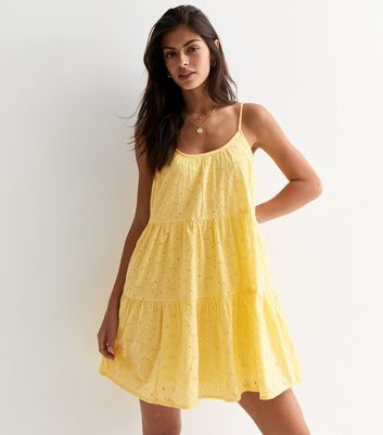 Bright yellow mini dress best sale