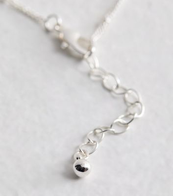 Real Silver Plate Ball Chain Anklet New Look