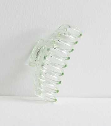 Green Transparent Banana Hair Claw Clip