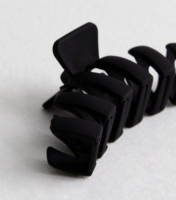 Black Squiggle Hair Claw Clip New Look
