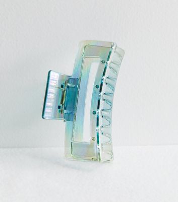 Blue Holographic Claw Clip New Look